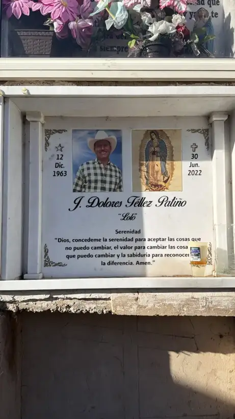 Photo of marker: J. Dolores Téllez Patiño